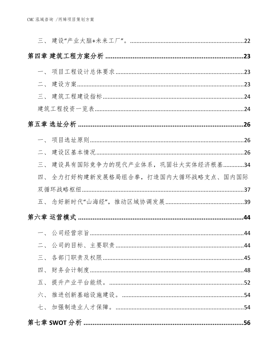 丙烯项目策划方案模板范本与专业咨询策划服务解析